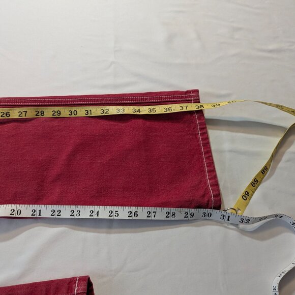 Laundry by Shelli Segal Size 4 Brick Red Slim Boot Cut Jeans *Small Stains - Picture 10 of 12